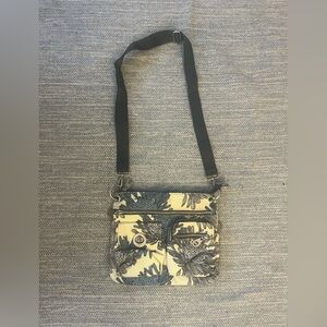 Baggallini Floral Print Nylon Crossbody Bag